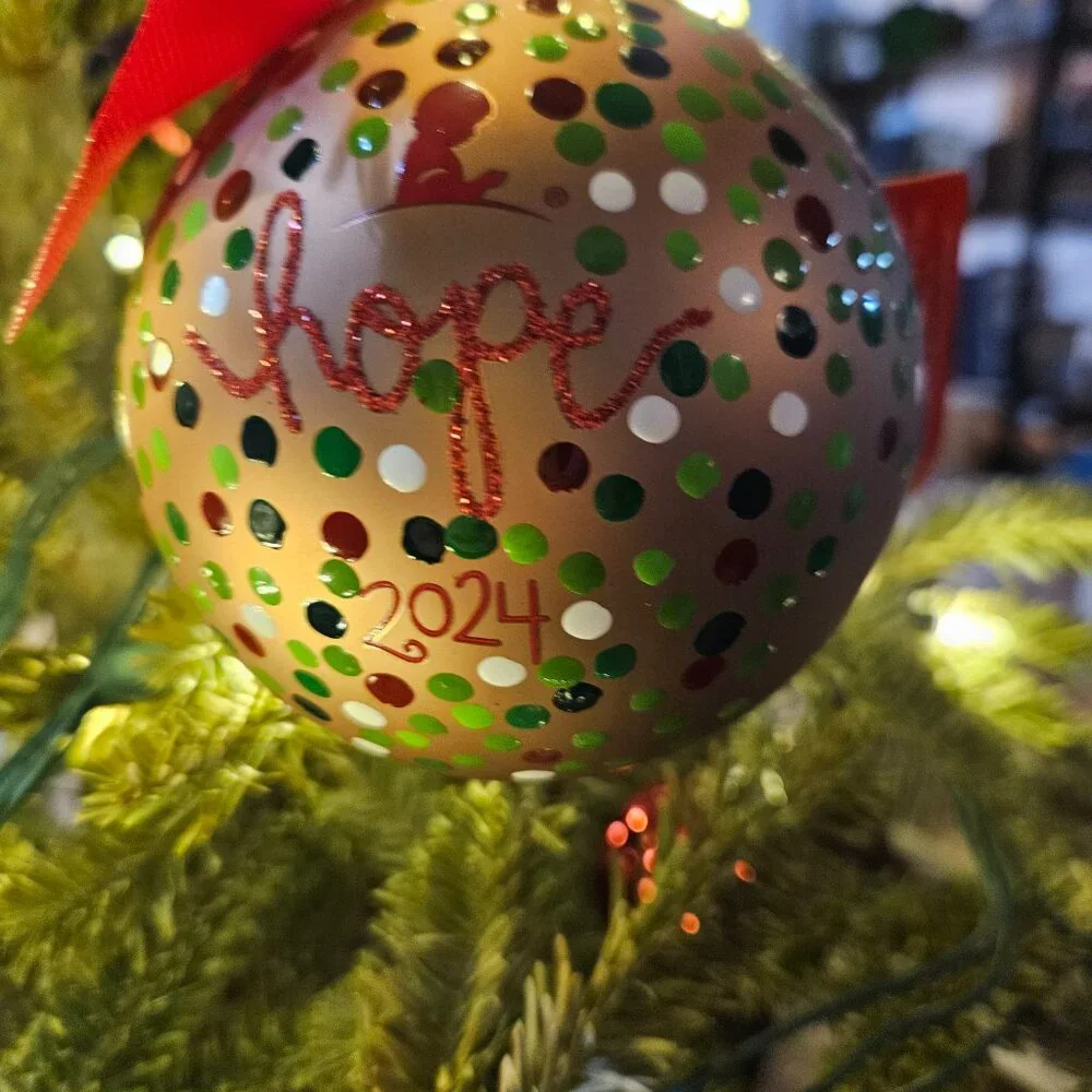 2024 Christmas Ball Ornament - Hope - Dillard's - Coton Colors Edition by Laura